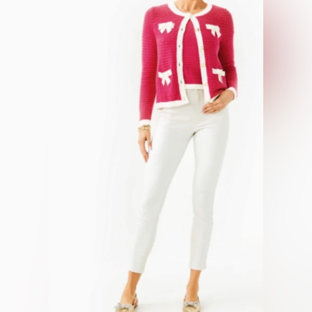 Lilly Pulitzer Valoria Sweater Raspberry Rouge - Picture 3 of 9